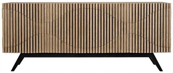 Illusion Steel Base Wood Sideboard Sideboards LOOMLAN By Noir