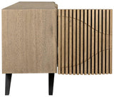 Illusion Steel Base Wood Sideboard Sideboards LOOMLAN By Noir