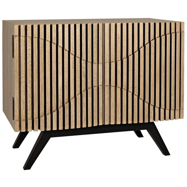 Illusion Steel Base Wood Single Sideboard Sideboards LOOMLAN By Noir