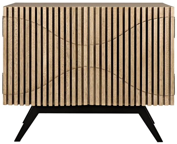 Illusion Steel Base Wood Single Sideboard Sideboards LOOMLAN By Noir