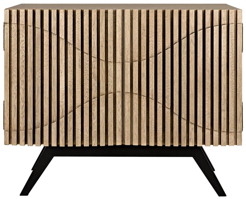 Illusion Steel Base Wood Single Sideboard Sideboards LOOMLAN By Noir