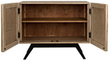 Illusion Steel Base Wood Single Sideboard Sideboards LOOMLAN By Noir