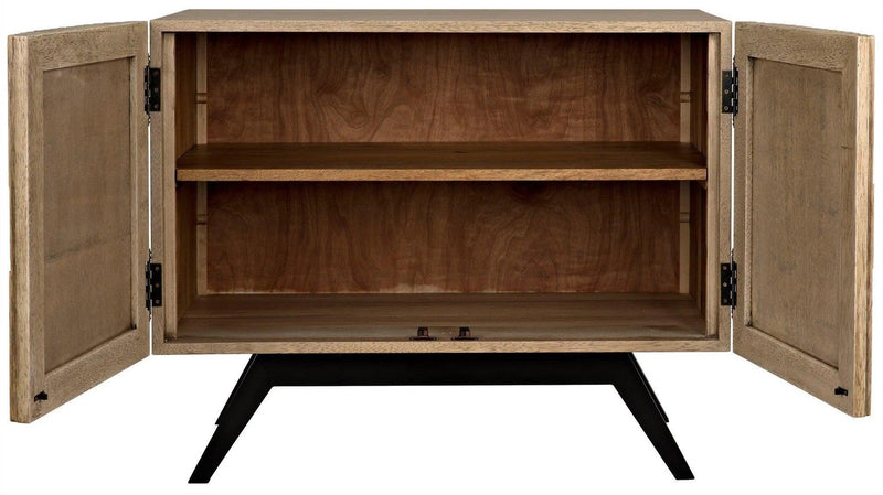 Illusion Steel Base Wood Single Sideboard Sideboards LOOMLAN By Noir