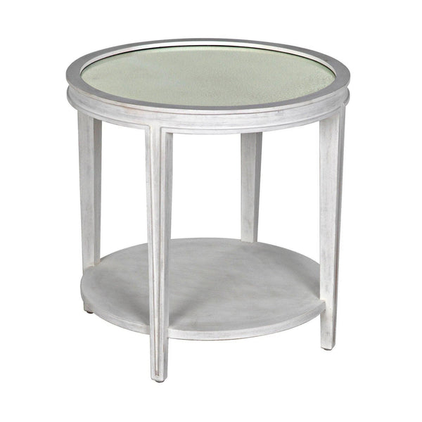 Imperial Wood White Round Side Table Side Tables LOOMLAN By Noir