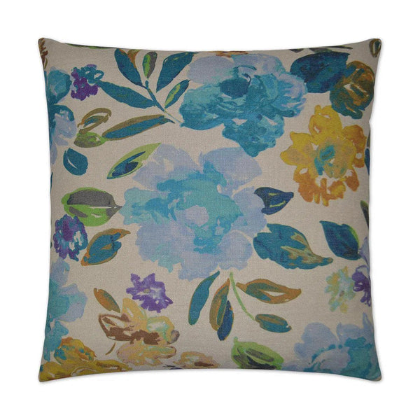 Impression Blue Throw Pillow With Insert Throw Pillows LOOMLAN By D.V. Kap