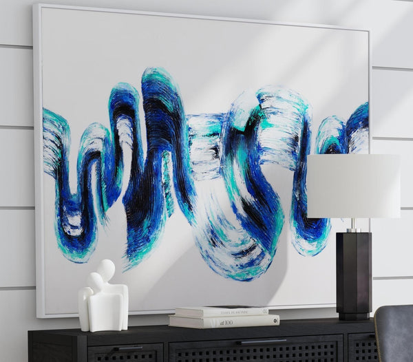 In Motion Blue Wall Art Artwork LOOMLAN By Bassett Mirror