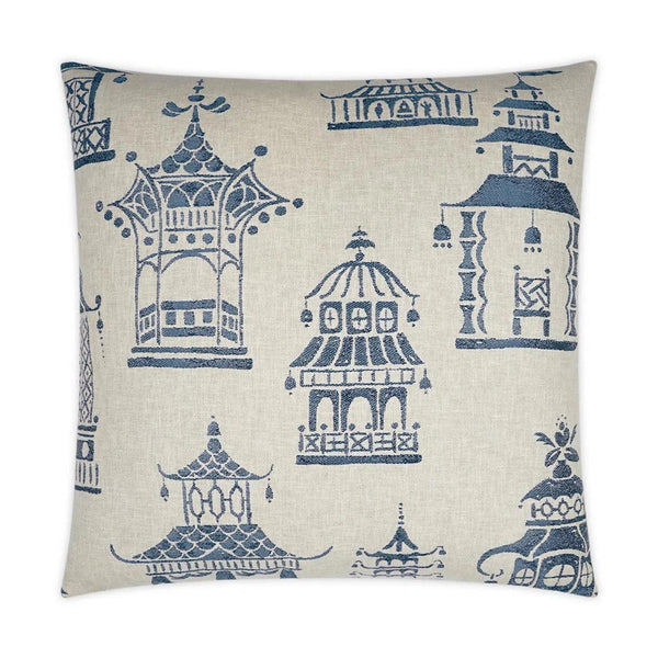 Inari Novelty Blue Large Throw Pillow With Insert Throw Pillows LOOMLAN By D.V. Kap