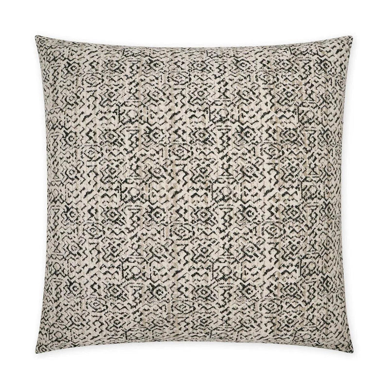 Inca Pebble Black Tan Taupe Large Throw Pillow With Insert Throw Pillows LOOMLAN By D.V. Kap