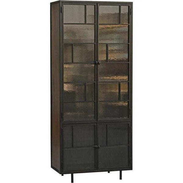 Industrial Bookcase with Glass Doors Bookcases LOOMLAN By LOOMLAN