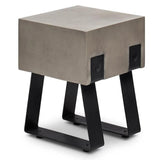 Industrial Fiber Reinforced Concrete Side Table Outdoor Side Tables LOOMLAN By Urbia