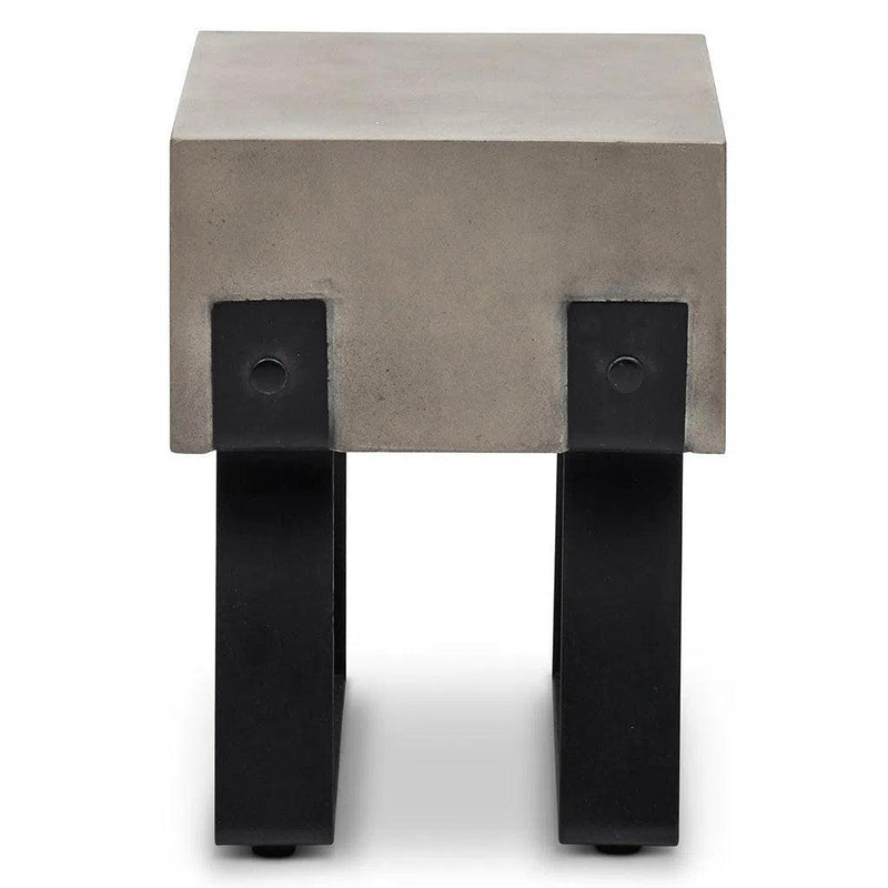 Industrial Fiber Reinforced Concrete Side Table Outdoor Side Tables LOOMLAN By Urbia