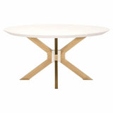 Industry 60" Ivory - White Concrete Round Dining Table Dining Tables LOOMLAN By Essentials For Living