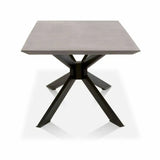 Industry Rectangle Gray Concrete Dining Table Dining Tables LOOMLAN By Essentials For Living