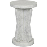 Ingram Marble White Round Side Table Side Tables LOOMLAN By Noir