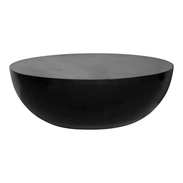 Insitu Contemporary Concrete Black Round Coffee Table Coffee Tables LOOMLAN By Moe's Home