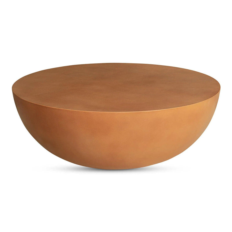 Insitu Terracotta Brown Round Coffee Table Coffee Tables LOOMLAN By Moe's Home