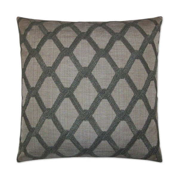 Intertwine Grey Throw Pillow With Insert Throw Pillows LOOMLAN By D.V. Kap