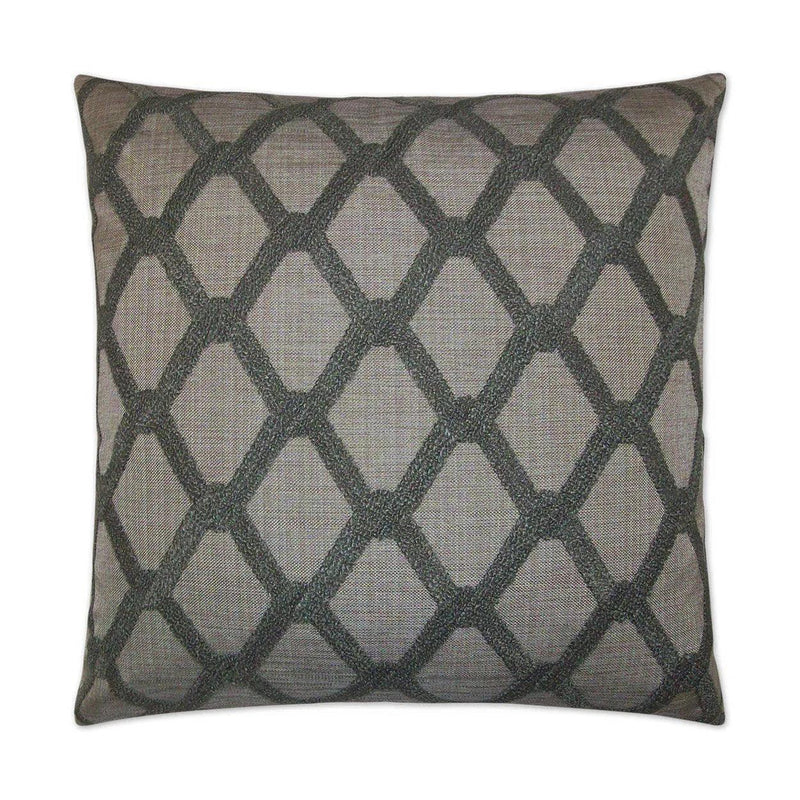 Intertwine Grey Throw Pillow With Insert Throw Pillows LOOMLAN By D.V. Kap