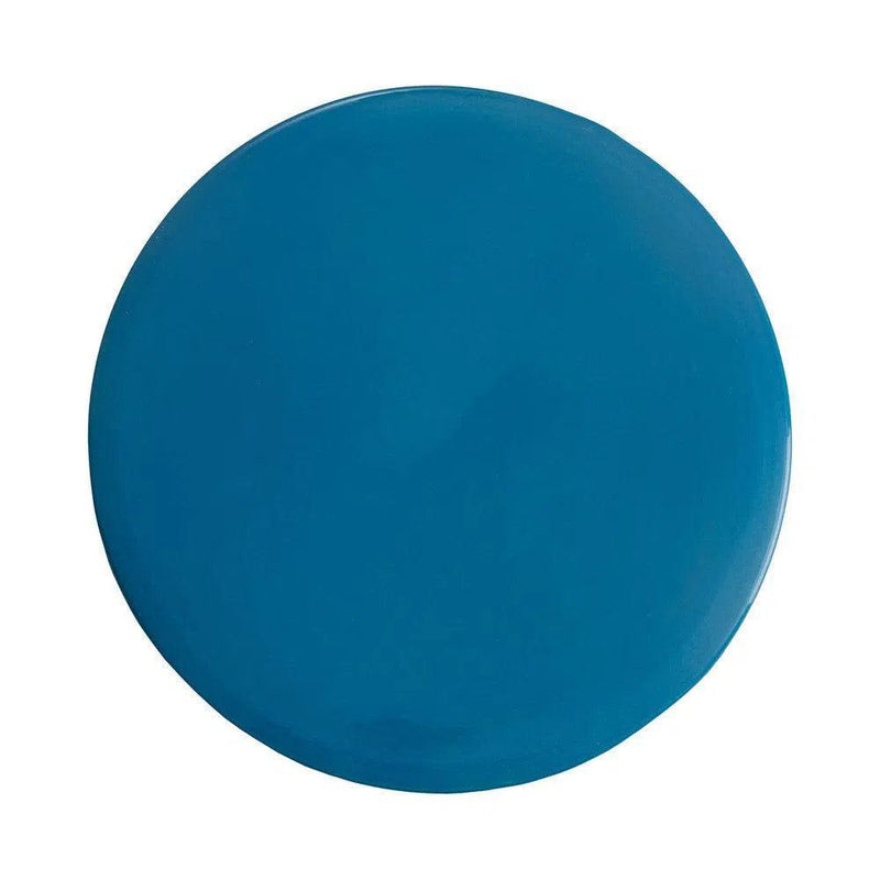 Intrepit 18 in. Round Turquoise Ceramic Garden Stool Outdoor Stools LOOMLAN By Emissary