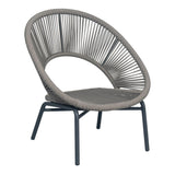 Ionian Lounge Chair - Dark Gray Outdoor Accent Chair Outdoor Lounge Chairs LOOMLAN By Seasonal Living