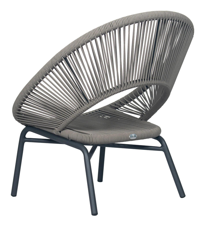 Ionian Lounge Chair - Dark Gray Outdoor Accent Chair Outdoor Lounge Chairs LOOMLAN By Seasonal Living