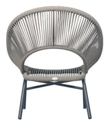 Ionian Lounge Chair - Dark Gray Outdoor Accent Chair Outdoor Lounge Chairs LOOMLAN By Seasonal Living