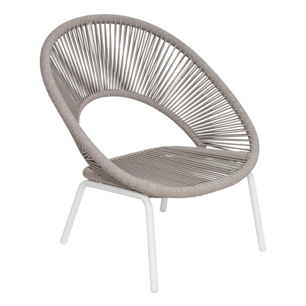 Ionian Lounge Chair - White Outdoor Accent Chair Outdoor Lounge Chairs LOOMLAN By Seasonal Living