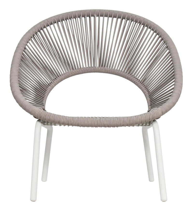 Ionian Lounge Chair - White Outdoor Accent Chair Outdoor Lounge Chairs LOOMLAN By Seasonal Living