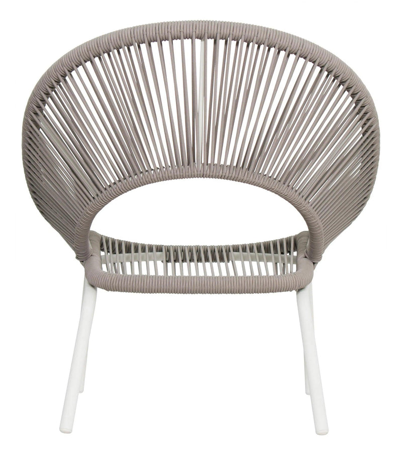Ionian Lounge Chair - White Outdoor Accent Chair Outdoor Lounge Chairs LOOMLAN By Seasonal Living