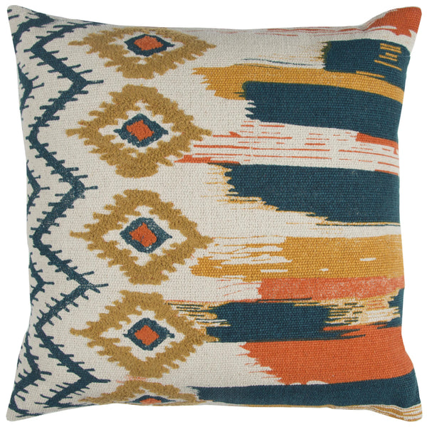 Ira Brushstroke Boho Throw Pillow With Down Insert Throw Pillows LOOMLAN By LOOMLAN