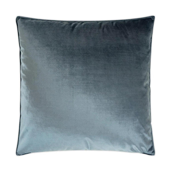 Iridescence Baltic Solid Slate Blue Large Throw Pillow With Insert Throw Pillows LOOMLAN By D.V. Kap