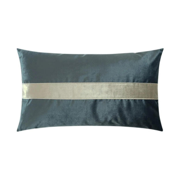 Iridescence Band Lumbar Baltic Blue Throw Pillow With Insert Throw Pillows LOOMLAN By D.V. Kap