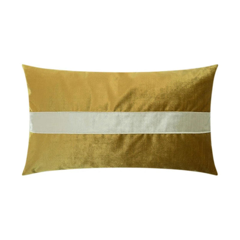 Iridescence Band Lumbar Citron Yellow Throw Pillow With Insert Throw Pillows LOOMLAN By D.V. Kap