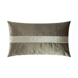 Iridescence Band Lumbar Latte Grey Throw Pillow With Insert Throw Pillows LOOMLAN By D.V. Kap