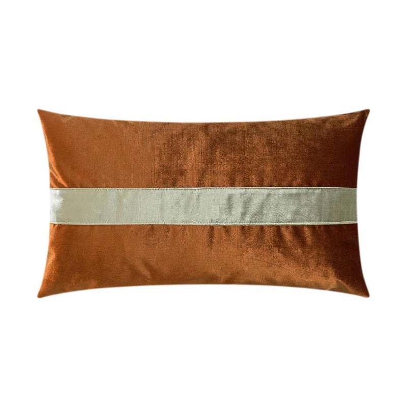 Iridescence Band Lumbar Orange Throw Pillow With Insert Throw Pillows LOOMLAN By D.V. Kap