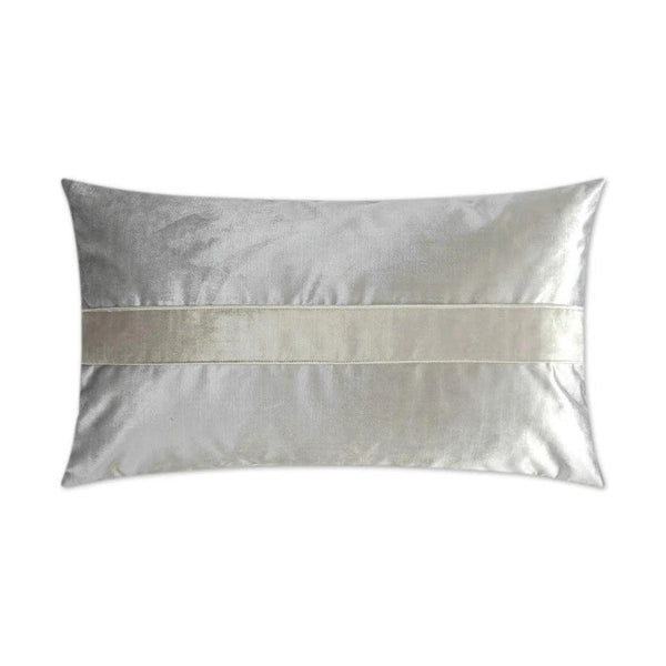 Iridescence Band Lumbar Silver Throw Pillow With Insert Throw Pillows LOOMLAN By D.V. Kap