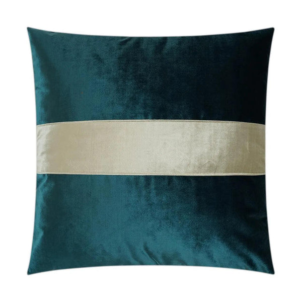 Iridescence Band Peacock Blue Throw Pillow With Insert Throw Pillows LOOMLAN By D.V. Kap