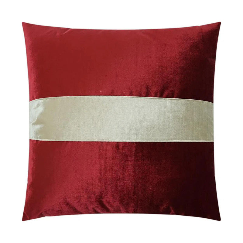 Iridescence Band Ruby Red Throw Pillow With Insert Throw Pillows LOOMLAN By D.V. Kap