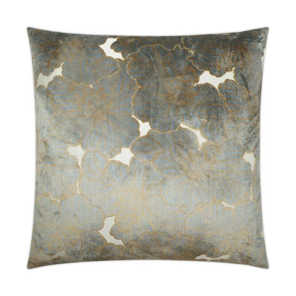 Irinia Copper Floral Copper Large Throw Pillow With Insert Throw Pillows LOOMLAN By D.V. Kap