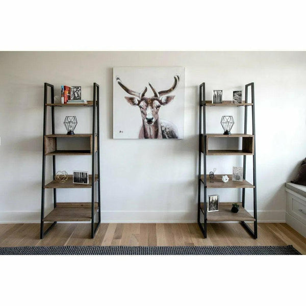 Irondale Modular Etagere Wood Shelves Tall and Narrow Etageres LOOMLAN By LH Imports