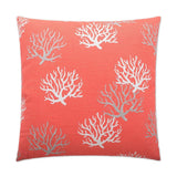 Isadella Salmon Red Throw Pillow With Insert Throw Pillows LOOMLAN By D.V. Kap