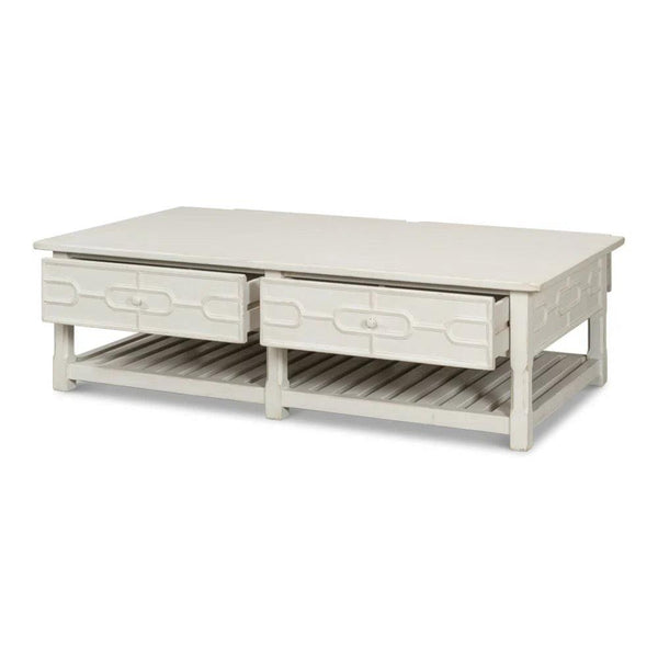 Isla Coffee Table Antique White Coffee Tables LOOMLAN By Sarreid