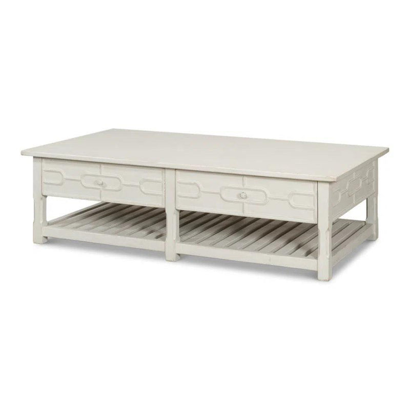 Isla Coffee Table Antique White Coffee Tables LOOMLAN By Sarreid