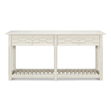 Isla Console Table With Drawer and Storage Antique White Console Tables LOOMLAN By Sarreid