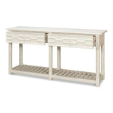 Isla Console Table With Drawer and Storage Antique White Console Tables LOOMLAN By Sarreid