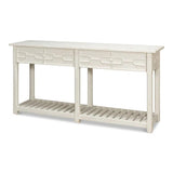 Isla Console Table With Drawer and Storage Antique White Console Tables LOOMLAN By Sarreid