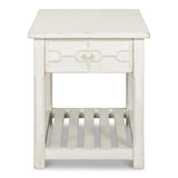 Isla Side Table Antique White Side Tables LOOMLAN By Sarreid