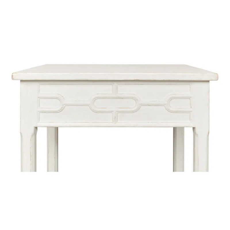 Isla Side Table Antique White Side Tables LOOMLAN By Sarreid