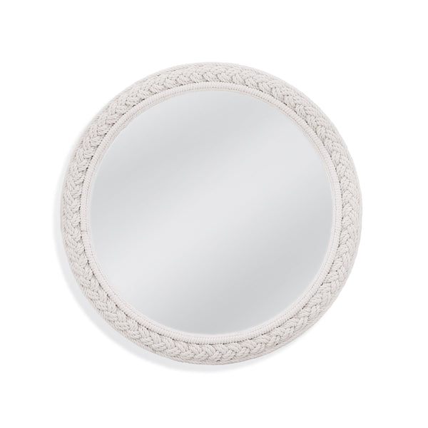 Island Rope and MDF White Wall Mirror Wall Mirrors LOOMLAN By Bassett Mirror