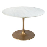 Ithaca Dining Table White & Gold Dining Tables LOOMLAN By Zuo Modern